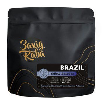 Кава в зернах Захід Кава Brazil Divisa Yellow Bourbon Арабіка 200 г  700153 фото